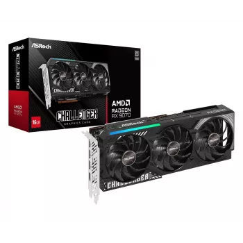 Grafikkarte ASRock Challenger Radeon RX 9070 — 16 GB GDDR6, 256-Bit, PCIe 5.0, 3x DisplayPort 2.1a + HDMI 2.1b