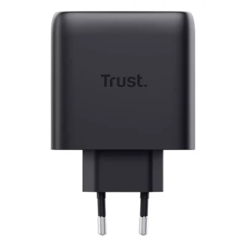 Ladegerät Trust Maxo 65W 2-Port USB-C GaN Ladegerät Schnellladen Schwarz