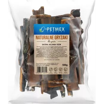 Hundekauartikel PETMEX Hirschhaut 500 g – natürlicher Kausnack für Hunde