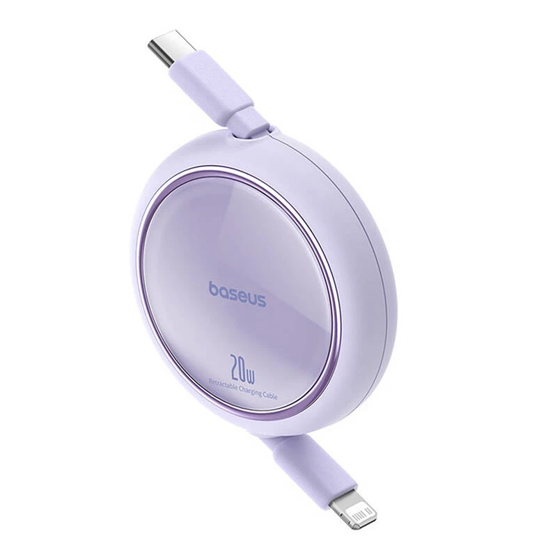 Baseus Free2Pull - 20 W USB-C auf Lightning ausziehbares Kabel, 1 m (lila)
