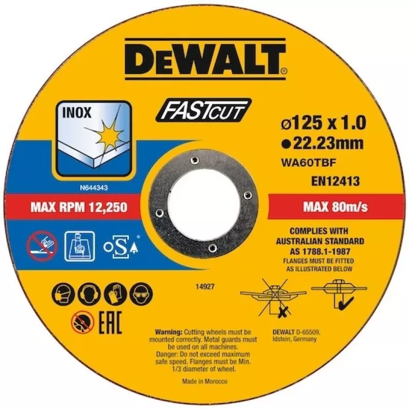 Schleifscheibe DeWALT DT20540-QZ Flache Mitte für Eisen Metall Edelstahl