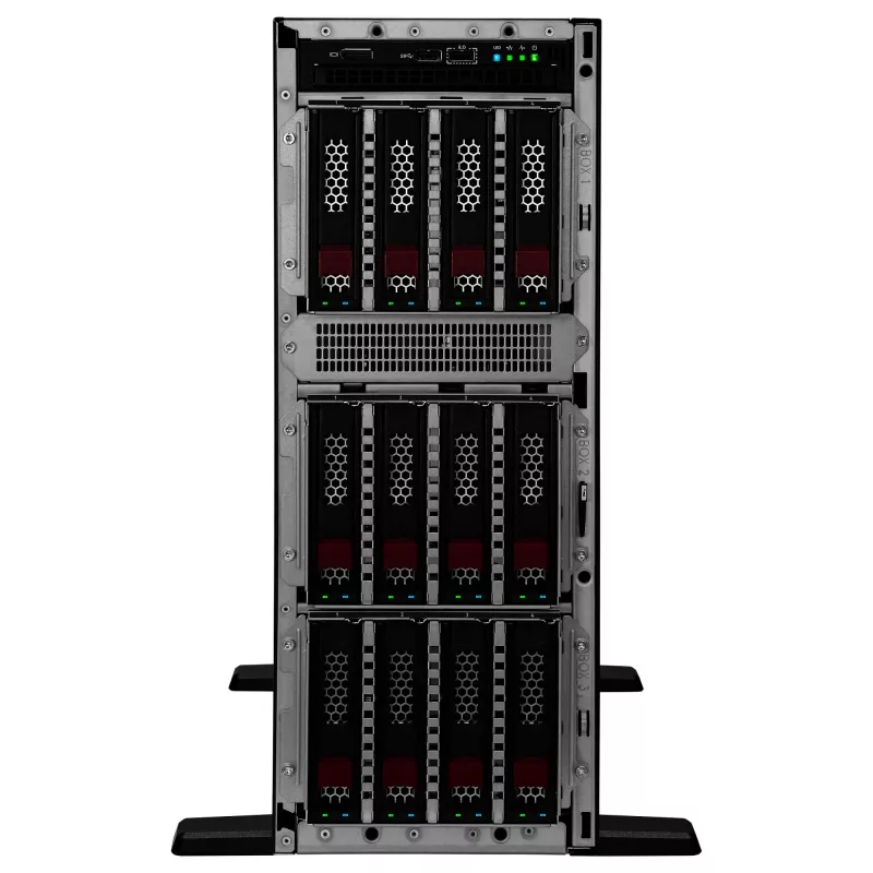 Tower-Server HP Enterprise ProLiant ML350 Gen11 Intel Xeon Silver 4510 2,4 GHz 12c 1P 64 GB DDR5 8x SFF 2x1000 W