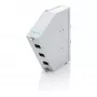 DIN-Schienen-Glasfaser-Spleißverteiler DIGITUS DN-96894 — abgewinkelt, 6 SC SX / LC DX, Aluminium, grau