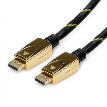 ROLINE 11.04.5920 DisplayPort-Kabel 1 m Schwarz - Gold (11.04.5920)