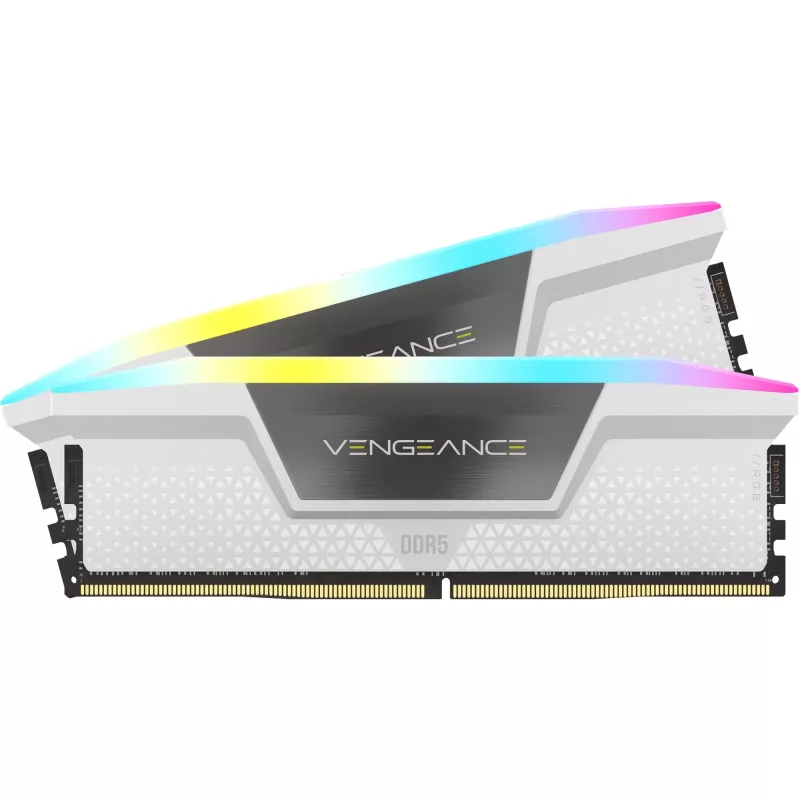 DIMM 32 GB DDR5-6400 (2x 16 GB) Dual-Kit, Speicher Weiß, CMH32GX5M2B6400C32W, Vengeance RGB, INTEL XMP