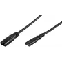 Wentronic IEC-60320-C8 auf IEC-60320-C7 2m C8 Kupplung auf C7 Kupplung Schwarz (97201)