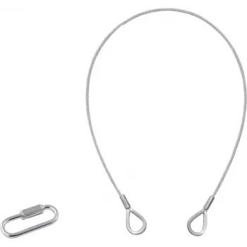 Sicherungsseil EUROLITE B 3x600mm für bis zu 5 kg, silber