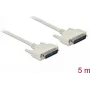 Serielles Kabel DELOCK 84537, D-Sub 25-polig auf D-Sub 25-polig, beige, 5 m
