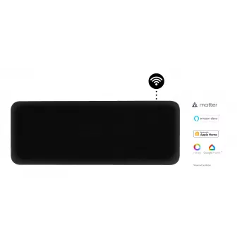 Elektrischer Heizkörper Mill Invisible Smart WiFi Heater 1300W für Räume bis 19 m² Schwarz IPX4