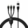 USB-Kabel Baseus CASS030101 1,2 m USB-A/USB-C USB-C/Micro-USB-B/Lightning Schwarz