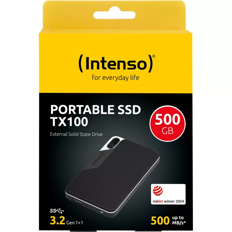 SSD-Festplatte Intenso 500 GB extern USB Type-C 3.2 Gen 1 TX100