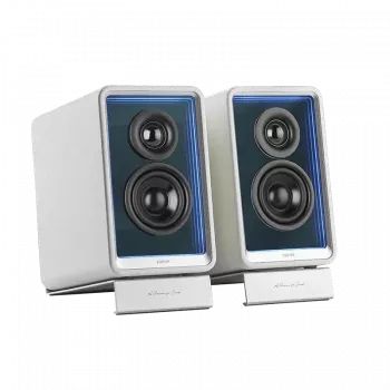 Edifier Desktop Aktivmonitor mit GaN-Ladegerät | QR65 | 70 W | Bluetooth | Weiß | Kabellose Verbindung