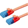 VALUE Patchkabel Cat.6A (Klasse EA) UTP, extraflach, Rot, 3 m (21.99.2023)