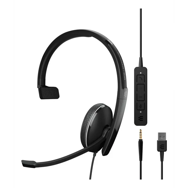 EPOS ADAPT 135 USB II Headset Kabelgebundenes Headset Büro/Call Center USB Typ-A Schwarz