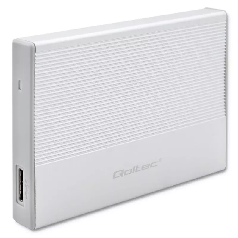 Gehäuse für 2,5-Zoll-SATA-SSD/HDD QOLTEC 52278 USB 3.0, unterstützt bis zu 2 TB