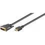 Goobay | DVI-D/HDMI-Kabel, vergoldet | 51580 | DVI-D Stecker Single-Link (18+1 Pin) | HDMI Stecker (Typ A) | HDMI auf DVI-D | 2 m