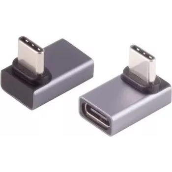 USB-C-Adapter ShiverPeaks Pro 90°-Winkel 4.0 – rechtwinkliger USB-C-Stecker, für USB4/USB3.2-kompatible Geräte