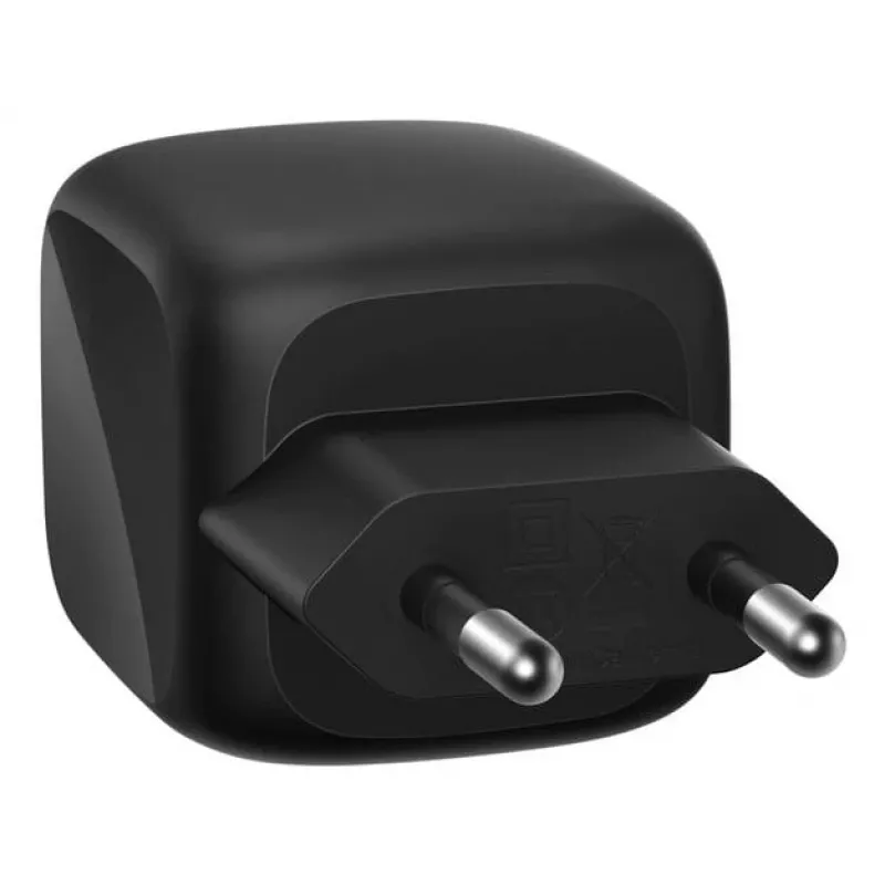 Indoor AC-Schnellladegerät Belkin WCH019kqBK — 2× USB‑C, Schwarz, OVP/OC/OT/SC-Schutz