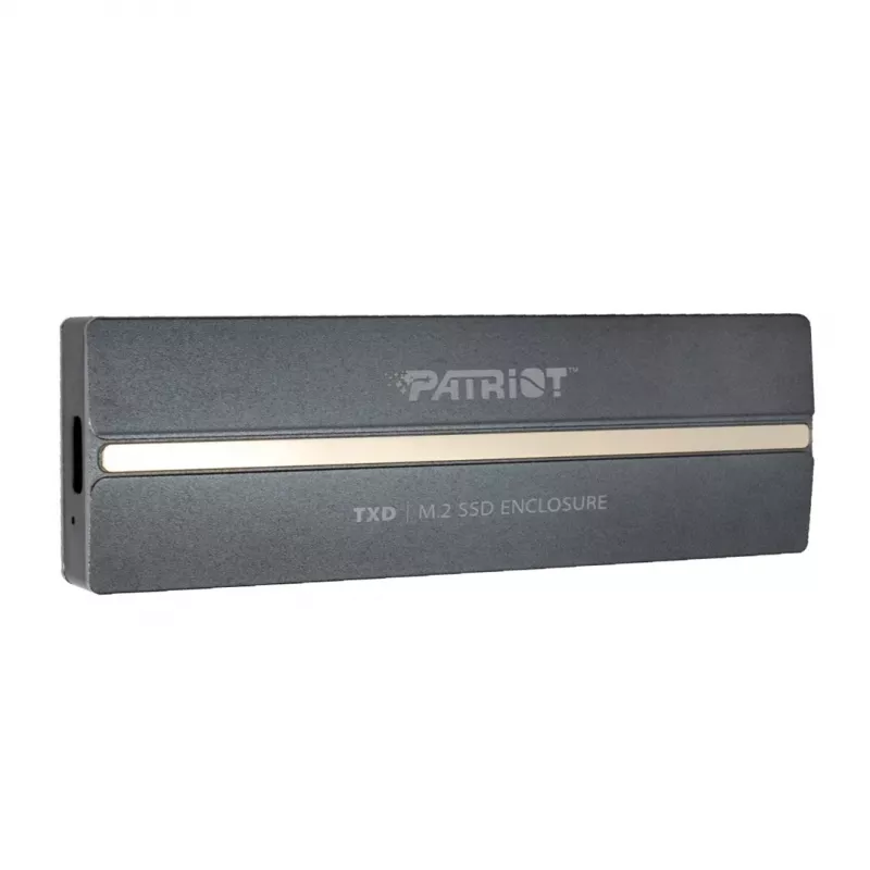 Externes NVMe-M.2-PCIe-SSD-Gehäuse PATRIOT PV810UPNGM – USB-C 3.2 Gen 2, unterstützt 2230/2242/2260/2280, bis zu 8 TB, Aluminium, grau
