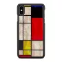 Smartphone-Hülle iKins für iPhone XS Max Mondrian Schwarz – Schutzabdeckung, Hartschale