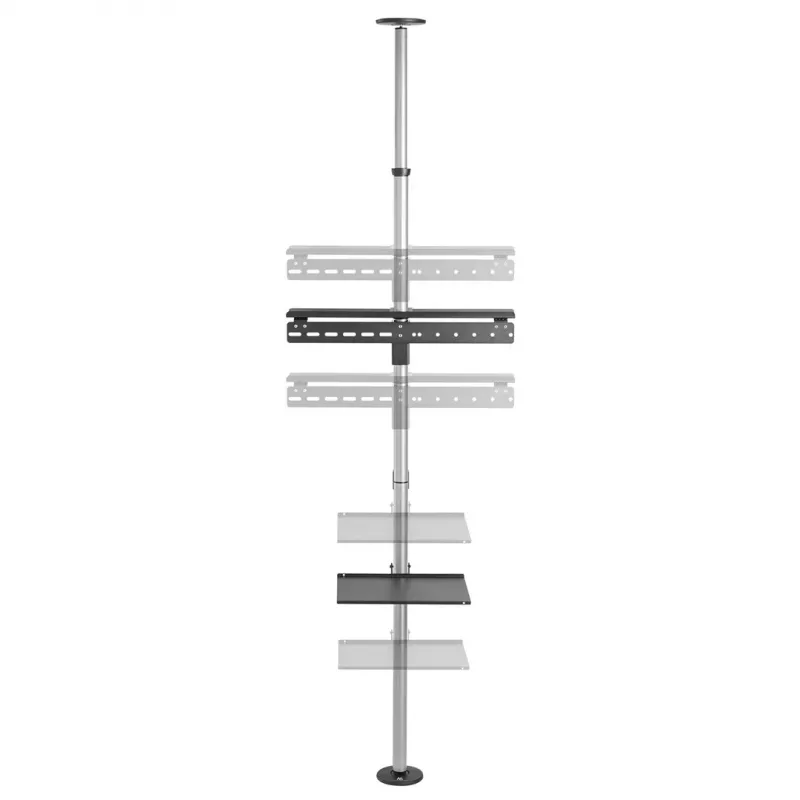 Maclean MC-791N Teleskop-Boden-Decken-TV-Halterung mit Ablage, 37–70 Zoll, 30 kg