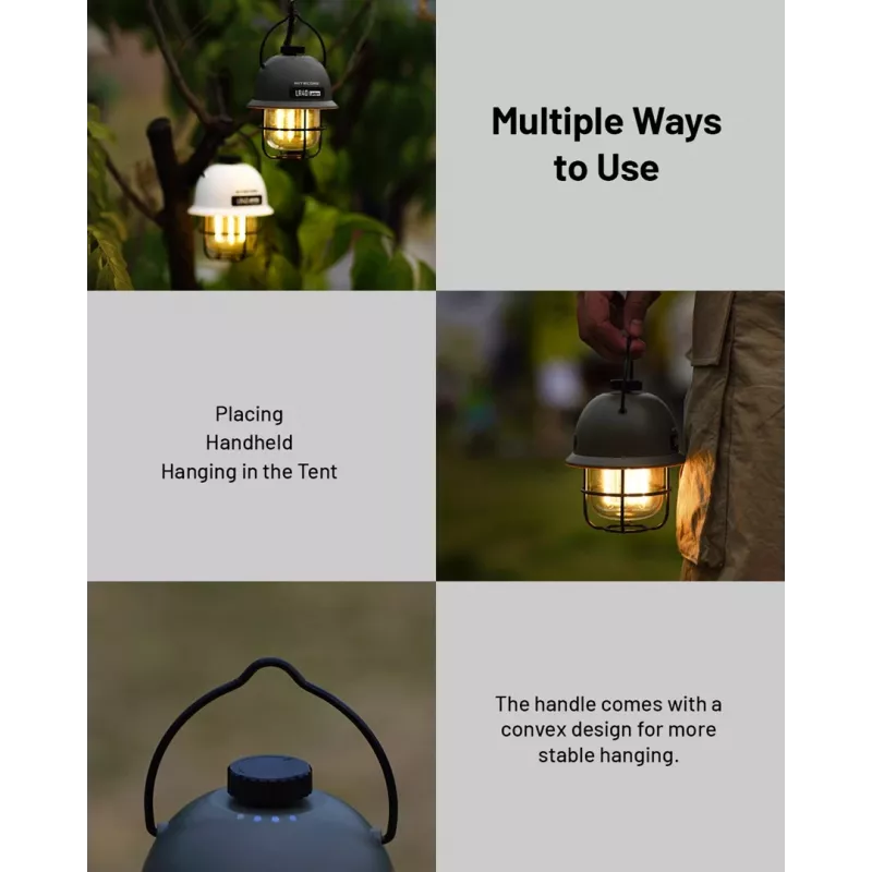 USB-betriebene Campinglaterne Nitecore LR40 100 lm Oliv
