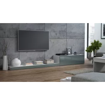 Cama TV-Ständer LIFE 300/42/35 weiß/grau glänzend