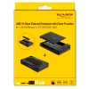HDD/SSD-Gehäuse DeLOCK 42020 Schwarz 2,5 Zoll USB Typ-C 10 Gbit/s
