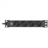 Brennenstuhl 1390007004 Verlängerungskabel 2 m 4 AC-Ausgänge Innenbereich Schwarz - Silber (1390007004)