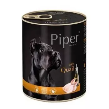 Nassfutter für Hunde Dolina Noteci Piper Animals mit Wachtel 800 g, getreidefrei, ausgewachsen, 78% Feuchtigkeit