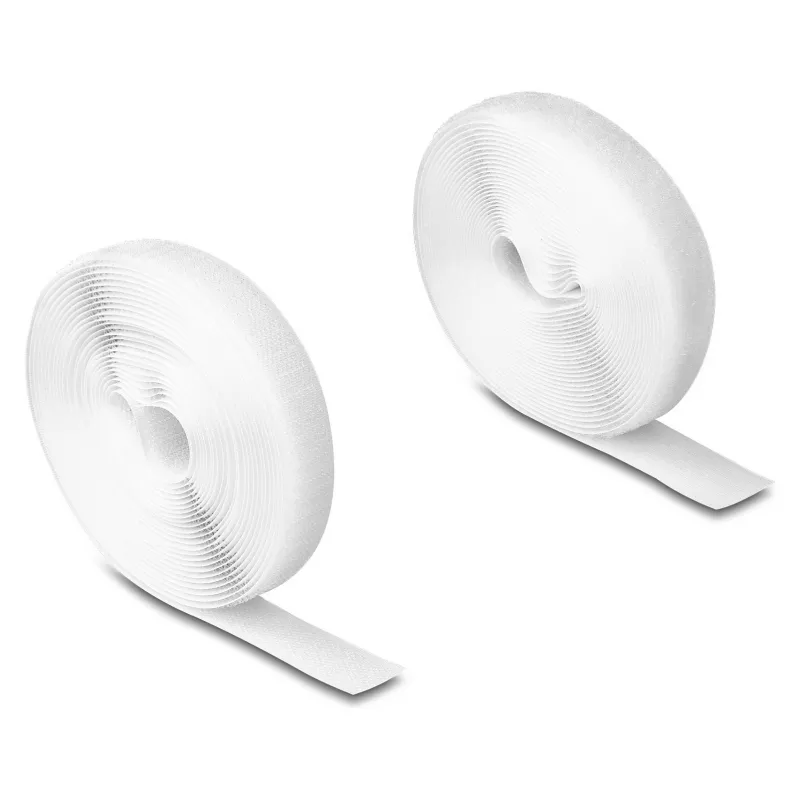 DeLOCK Heavy-duty Klettband 5 m x 20 mm weiß