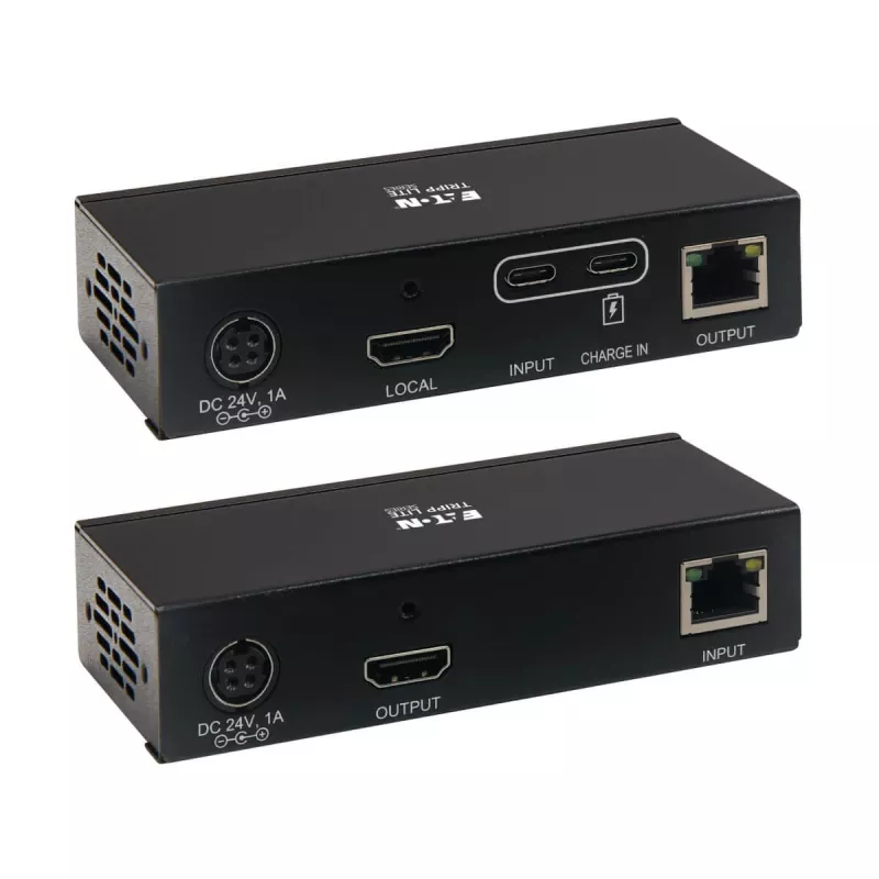 Eaton Tripp Lite Series USB-C auf HDMI über Cat6 Extender-Kit mit KVM-Unterstützung, 4K 60Hz, 4:4:4, Sender/Empfänger, USB, PoC, HDCP 2.2, bis zu 70 m, TAA - Erweiterung für Video