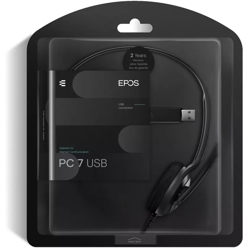 Sennheiser PC 7 USB Headset Kabelgebundenes Kopfband Büro/Call-Center USB Typ-A Schwarz