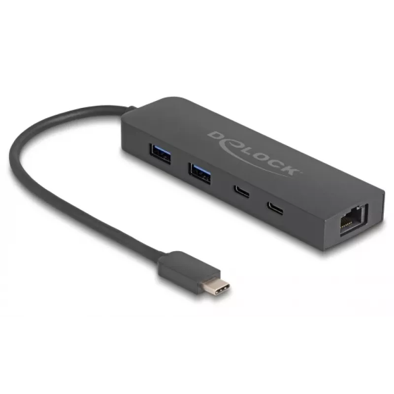 USB-Hub DeLOCK 10 Gbit/s mit 2,5-Gigabit-LAN und PD 85 Watt