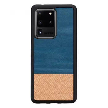 Schutzhülle für Smartphone Man and Wood Galaxy S20 Ultra Denim Schwarz