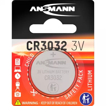 Ansmann Knopfzelle 3V Lithium CR3032, 1 Stück Blister (1516-0013)