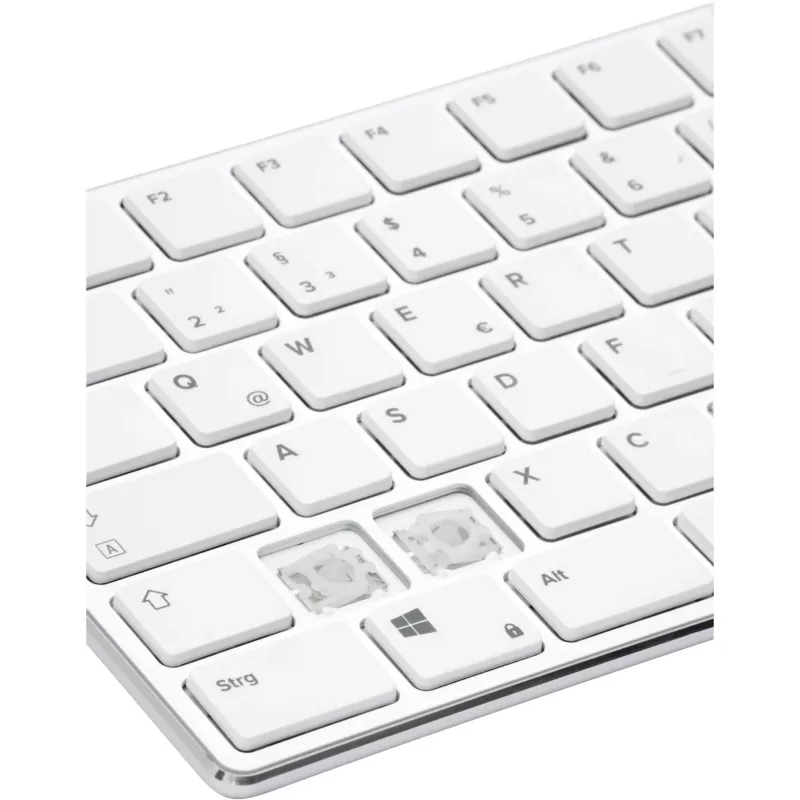Tastatur Speedlink RIVA schlank Metal Scissor Weiß — kabelgebundene flache Scherenschalter-Tastatur, weiß