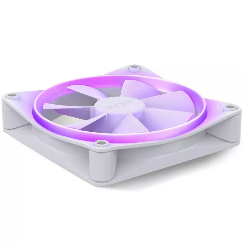 NZXT Gehäuselüfter F120 RGB 120 mm Weiß, 4-polig, 1800 U/min, 50,18 CFM, 18 LEDs