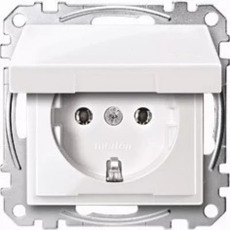 Merten MEG2311-0419. Buchsen-Typ: CEE 7/3, Unterstützte Stecker-Typen: CEE 7/4. Produktfarbe: Weiß, Material: Thermoplast. Eingangsspannung: 250 V, St