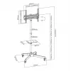 SBOX TV-Wandhalterung FS-224-2 für 32–55-Zoll-Bildschirme, 35 kg Tragkraft, VESA bis 400×400