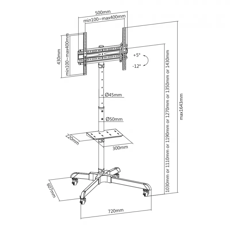 SBOX TV-Wandhalterung FS-224-2 für 32–55-Zoll-Bildschirme, 35 kg Tragkraft, VESA bis 400×400