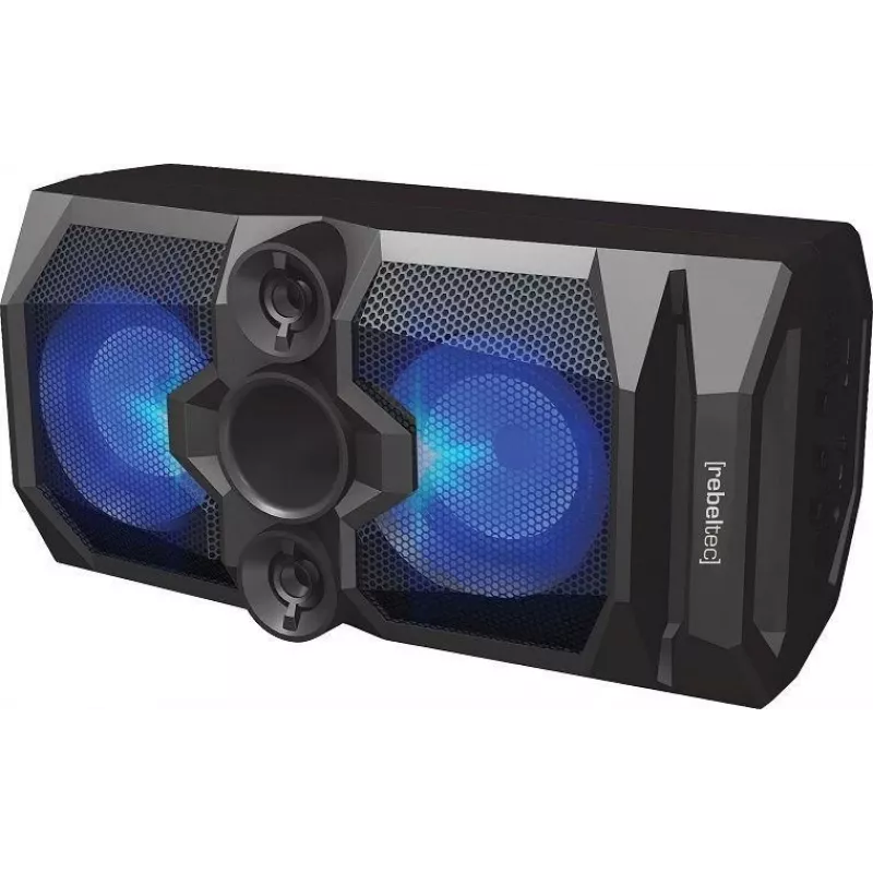 Rebeltec SoundBox 480 Tragbarer Bluetooth-Stereo-Lautsprecher Schwarz, 50W RMS