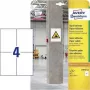 Avery Zweckform L7876 - Extra strength permanent adhesive rectangular paper labels - weiß - 100 x 148 mm 80 Rolle(n) (20 Rolle(n) x 4) (L7876-20)