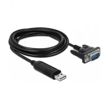 Serielles Kabel DeLOCK 66283 Schwarz 1,8 m