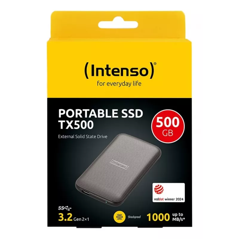 SSD disk Intenso 500GB USB Type-C 3.2 Gen 2 Braun