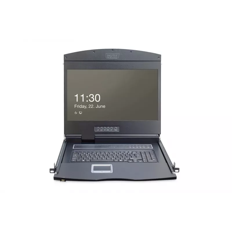 KVM-Konsole Digitus 19 Zoll LCD 8-Port VGA US-Tastatur