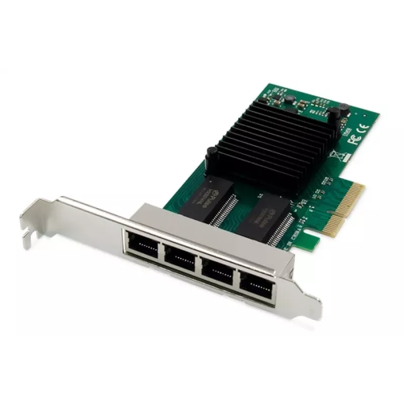 DIGITUS 4 Port Gigabit Ethernet Netzwerkkarte, RJ45, PCI Express, Intel I350