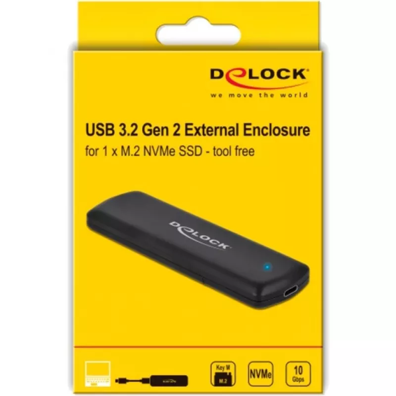 SSD-Gehäuse DeLOCK 42615 Schwarz M.2