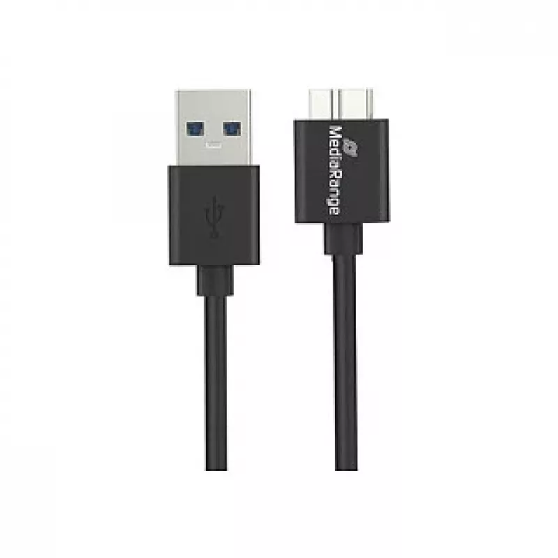 USB-Kabel MediaRange MRCS240 — USB A auf Micro-USB B, USB 3.2 Gen 1 (3.1 Gen 1), 1,8 m, schwarz