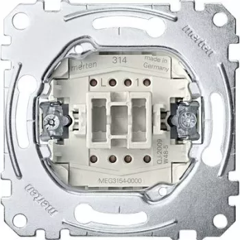 Drucktaster Merten MEG3154-0000, 1P, metallic, 250 V AC, 10 A